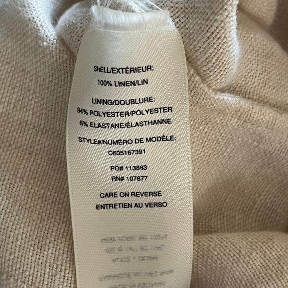 Alice + Olivia Flax Linen Sleeveless Shorts Romper sz 4 - Picture 6 of 7